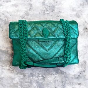 Kurt Geiger London Kensington Drench quilted metallic leather shoulder bag